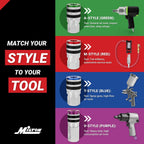 Colorfit by Milton Coupler & Plug Kit (M-Style) with Rubber Bumpers – 1/4" NPT Quick Connect Hose Fittings for Air Tools & Compressors - 3-Piece