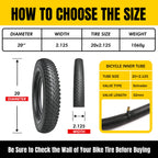 2 Pack 20x2.125 Mountain Bike Tires Replacement Set