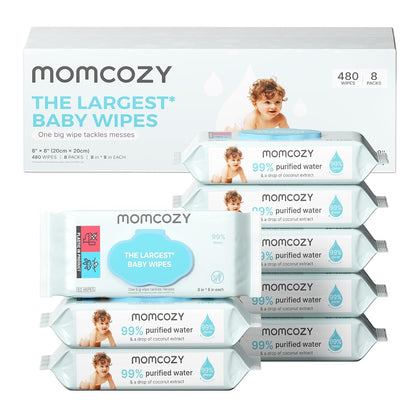 Baby Wipes, Unscented & Hypoallergenic, Gentle for Sensitive Skin | Plus Wipes-Size, Thickness, Moisture, Softness &