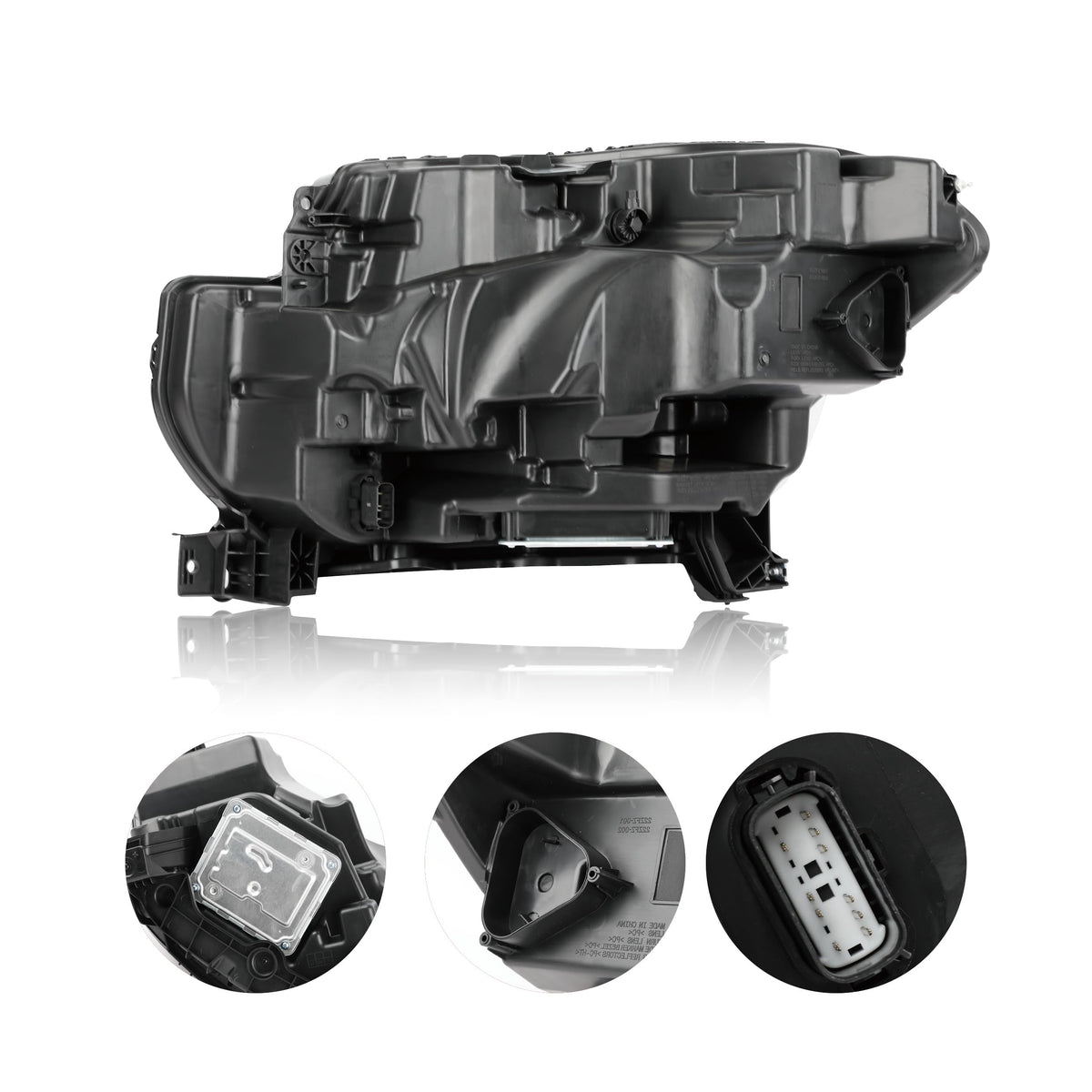 Black Headlight Assembly Compatible with 2022-2024 Ford Expedition