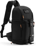 Camera Sling Bag for Photographers - Waterproof Single-Shoulder Camera Case with Adjustable Dividers, Rain Cover &