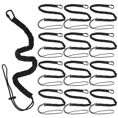 12Pcs Safety Tether Tool Lanyard, Standard Length Tough Adjustable Fall Protection Tether with Aluminum Screw Lock
