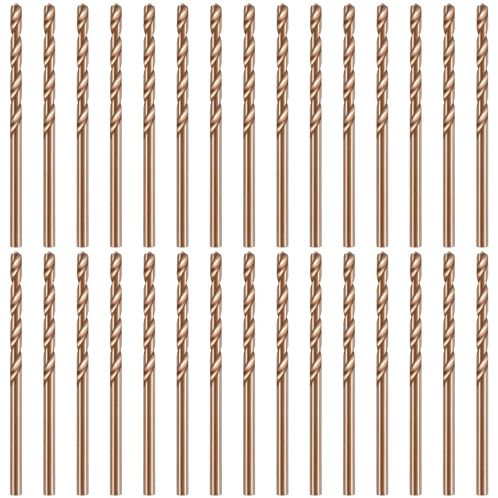 Mudder 30 Pcs 1/8" Drill Bit M35 High Speed Cobalt Drill Bit