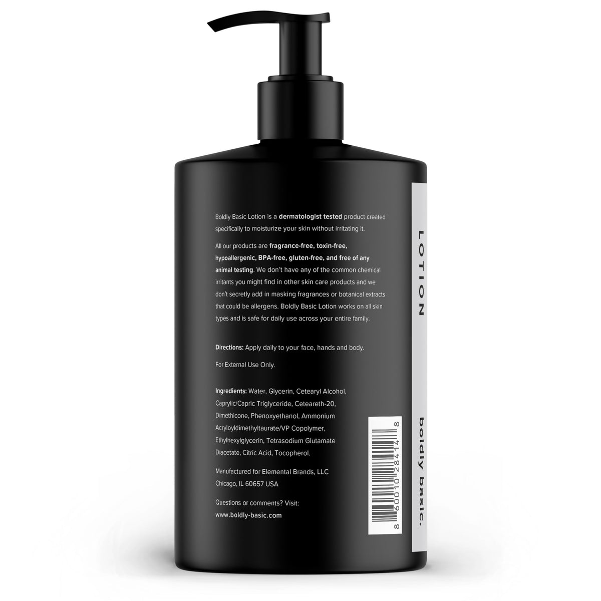 Fragrance Free Lotion - Unscented Moisturizer (16 oz)
