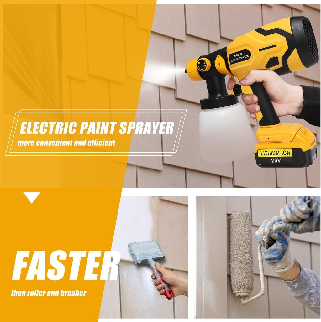 Cordless Paint Sprayer for DEWALT 20V Battery (Battery NOT Included), Cordless Paint Sprayers for Home Interior and