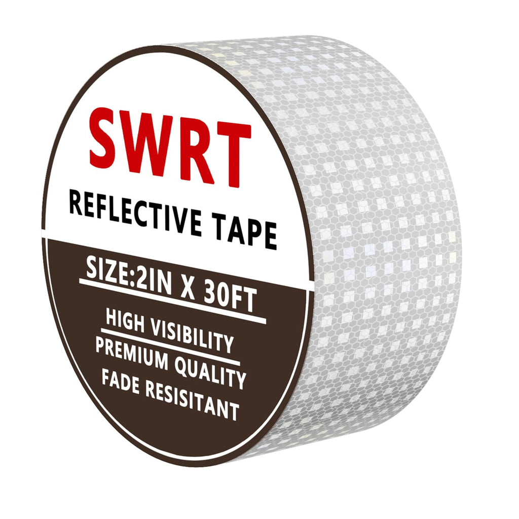 Reflective Tape 2 Inch x 30 Feet DOT-C2 Shining Star Fade Resistant White Reflective Tape Outdoor Waterproof Strong