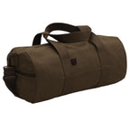 Canvas Shoulder Duffle Bag, Earth Brown, 17"