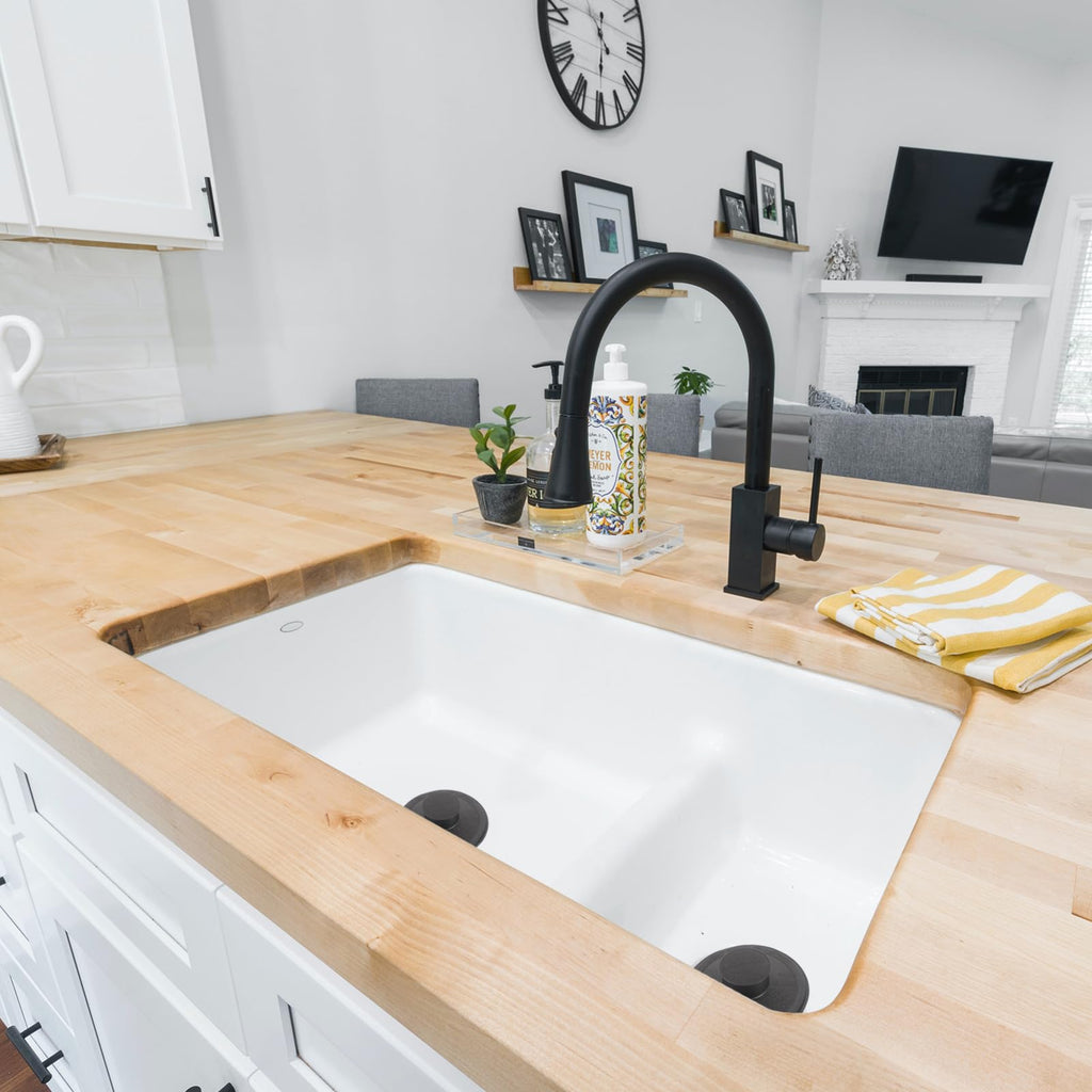 Kitchen Sink Drain Stopper for Garbage Disposal Black Plastic