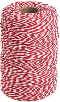 656ft Red White Cotton Bakers Twine for Baking Crafts
