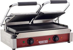 Commercial Panini Sandwich Grill Grooved Top w/Smooth Bottom Plate