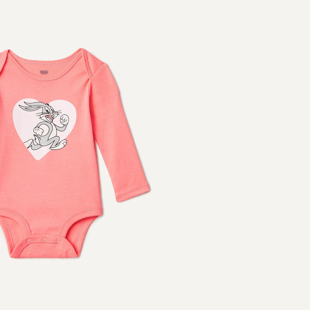 Harry Potter | DC Comics | Looney Tunes Unisex Babies' Cotton Long-Sleeve Bodysuits, Pack of 5