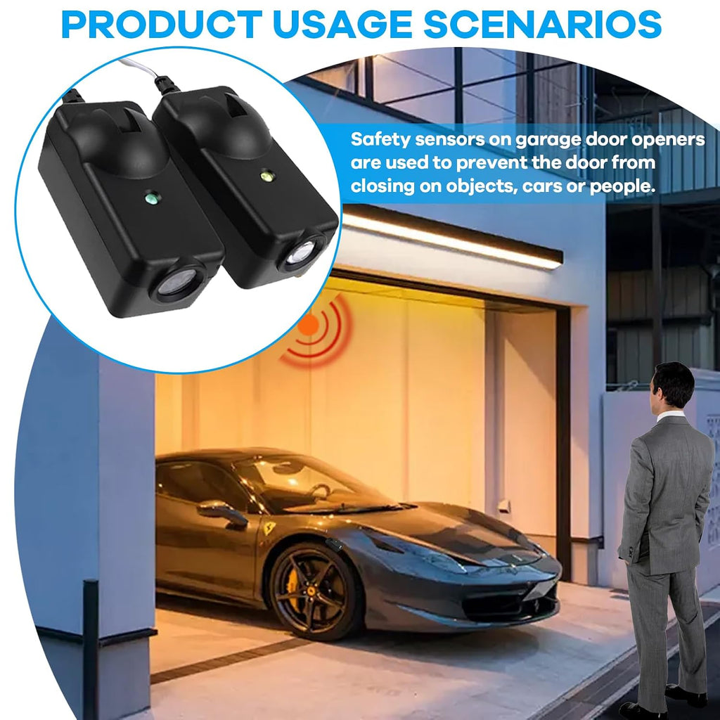 41A5034 Garage Safety Sensor, Garage Door Sensors Compatible with Liftmaster/Chamberlain/Craftsman, Garage Door
