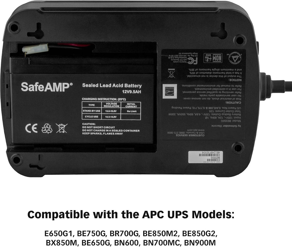 SafeAMP RBC17 UPS Batteries for Select APC Models, 2-Pack