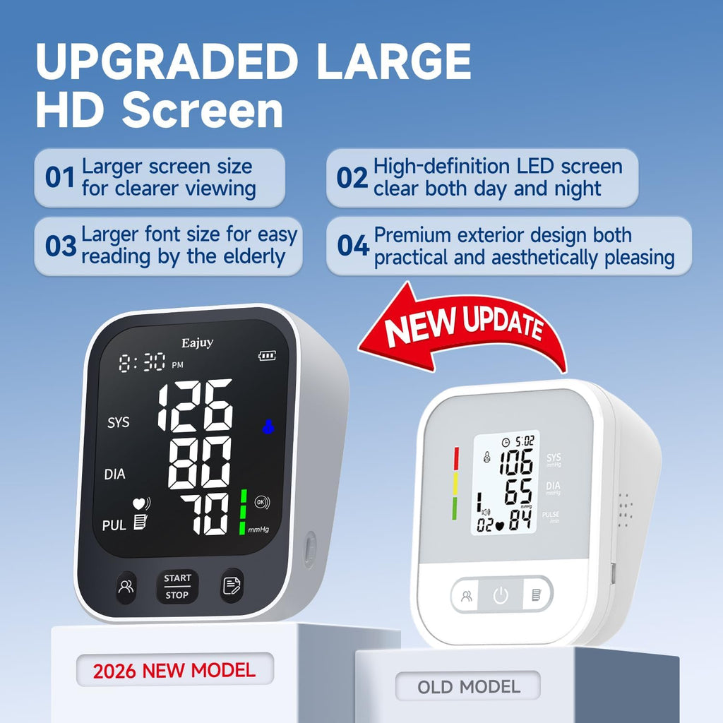 Blood Pressure Monitor【2026 New Upgrade】 Accurate Upper Arm Blood Pressure Cuff for Home Use,Automatic Digital BP