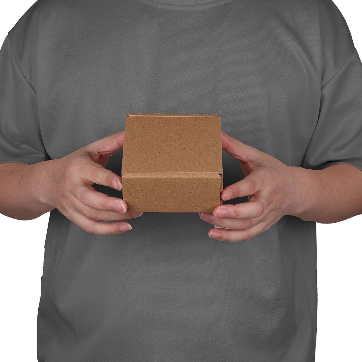 4x4x2 inch Small Shipping Boxes, Set of 6 Mailer Boxes, Brown