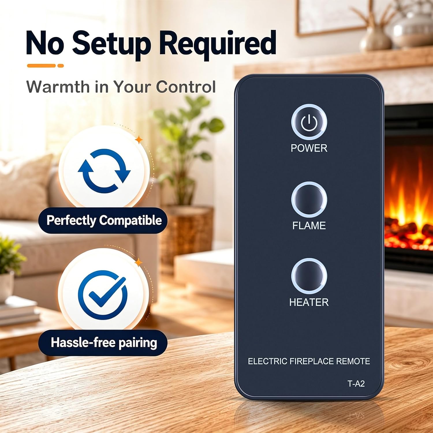 New Replacement Remote Control for Twin Star Duraflame Fireplace Heater | 28EF020GRA 33EF020GRA DFS-760-1 23EF010GRA
