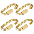 Otoolling 4 Pack Brass Quick Link Chain Connector Threaded, 1/4'' Inch
