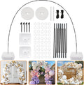 Balloon Arch Kit, 8ft Tall & 9ft Wide Adjustable Balloon Arch Frame Stand with 2 PVC Bases,2 Water Fillable Bags