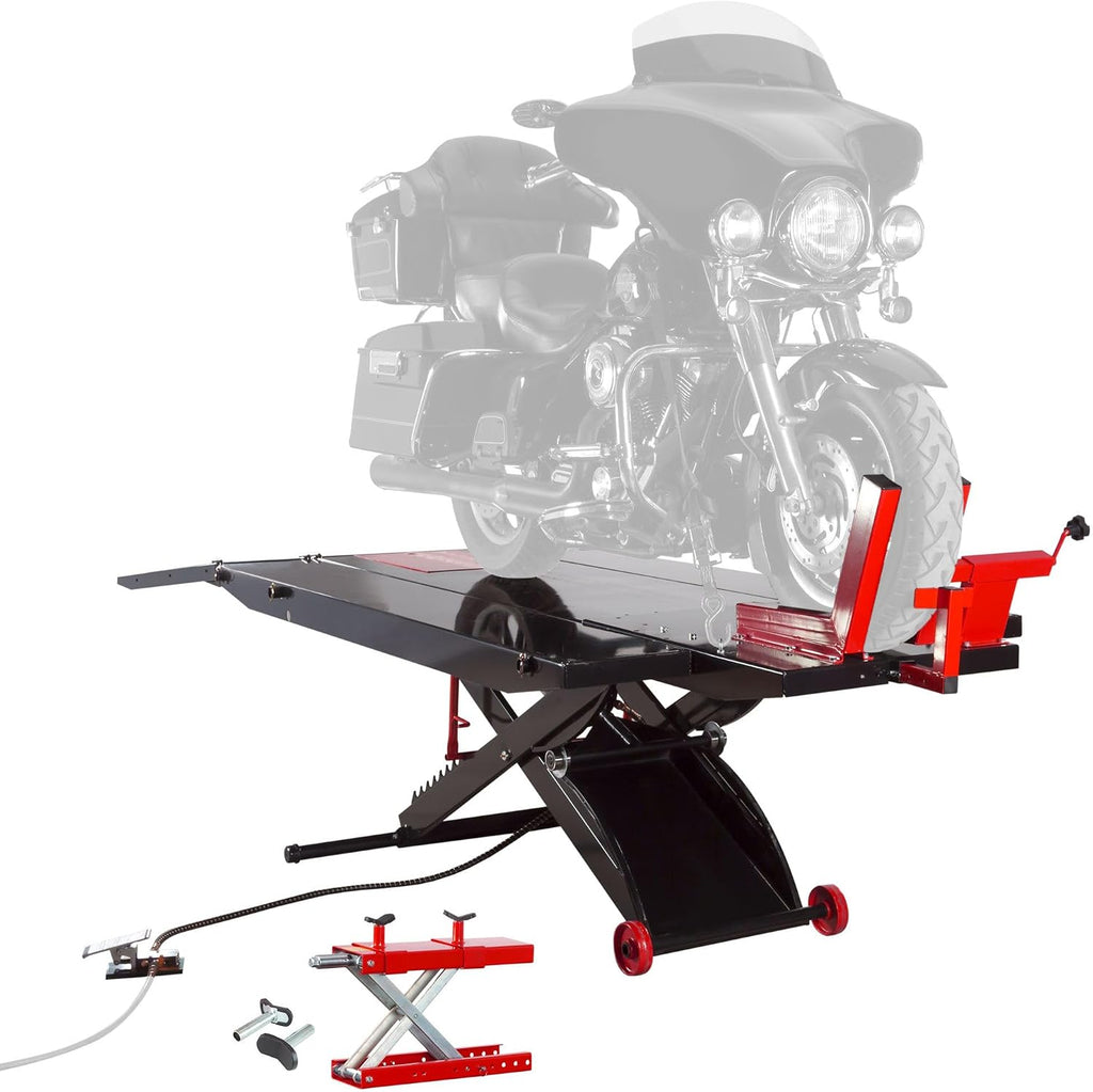 Motorcycle Lift Table, Pneumatic, 1,500 lb, ProLift, 31.25"