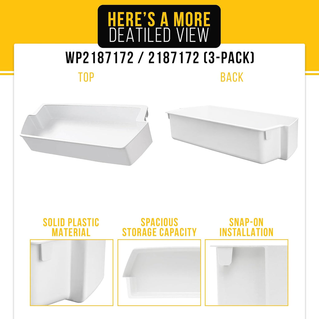 Refrigerator Door Shelves for Whirlpool ED5KVEXVB01 (3-Pack)