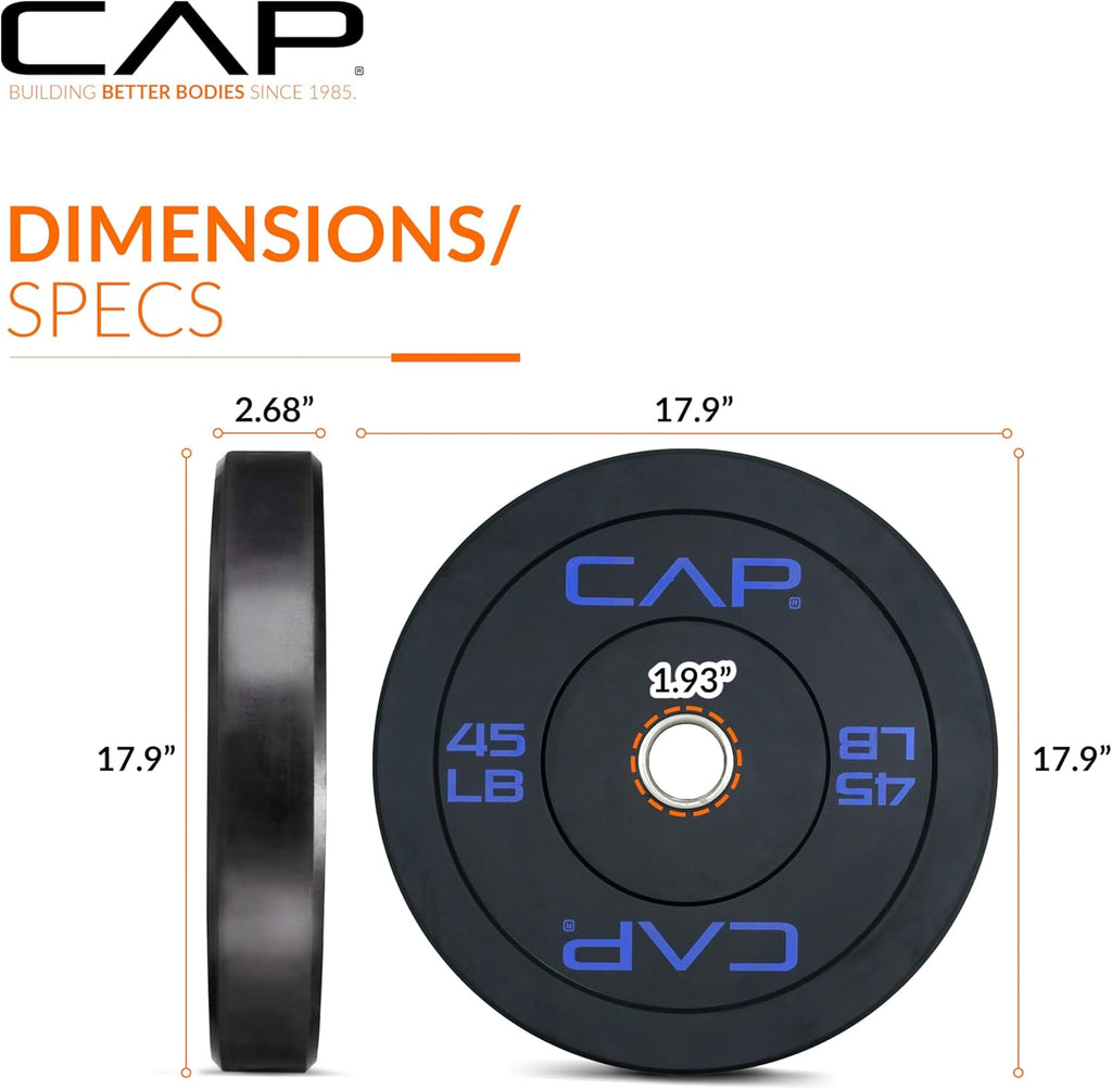Barbell Rubber Olympic Bumper Plate | Multiple Options/Colors
