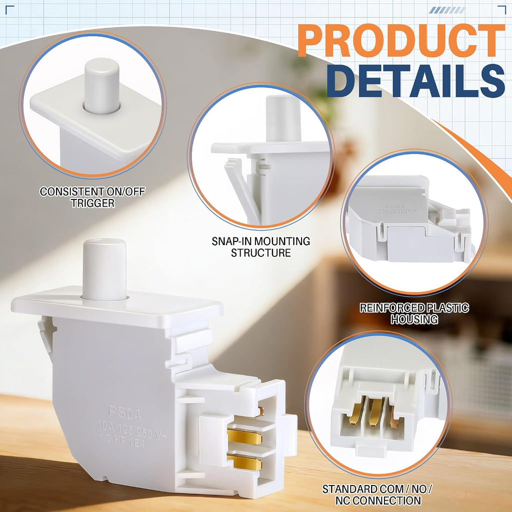 Dryer Door Switch Replacement, Compatible with GE WE04X28977 & WE10X23879