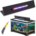 Aquarium Lids Canopy with LED Light, 3 Pcs, Black, 20x10in
