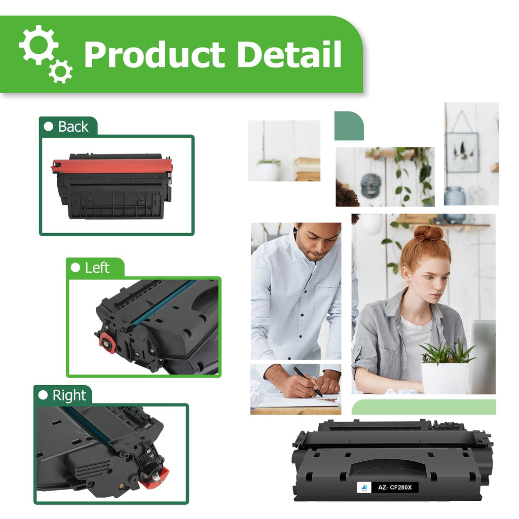 80X CF280X M401n Toner Cartridge Black Replacement for HP 80X 80A CF280A