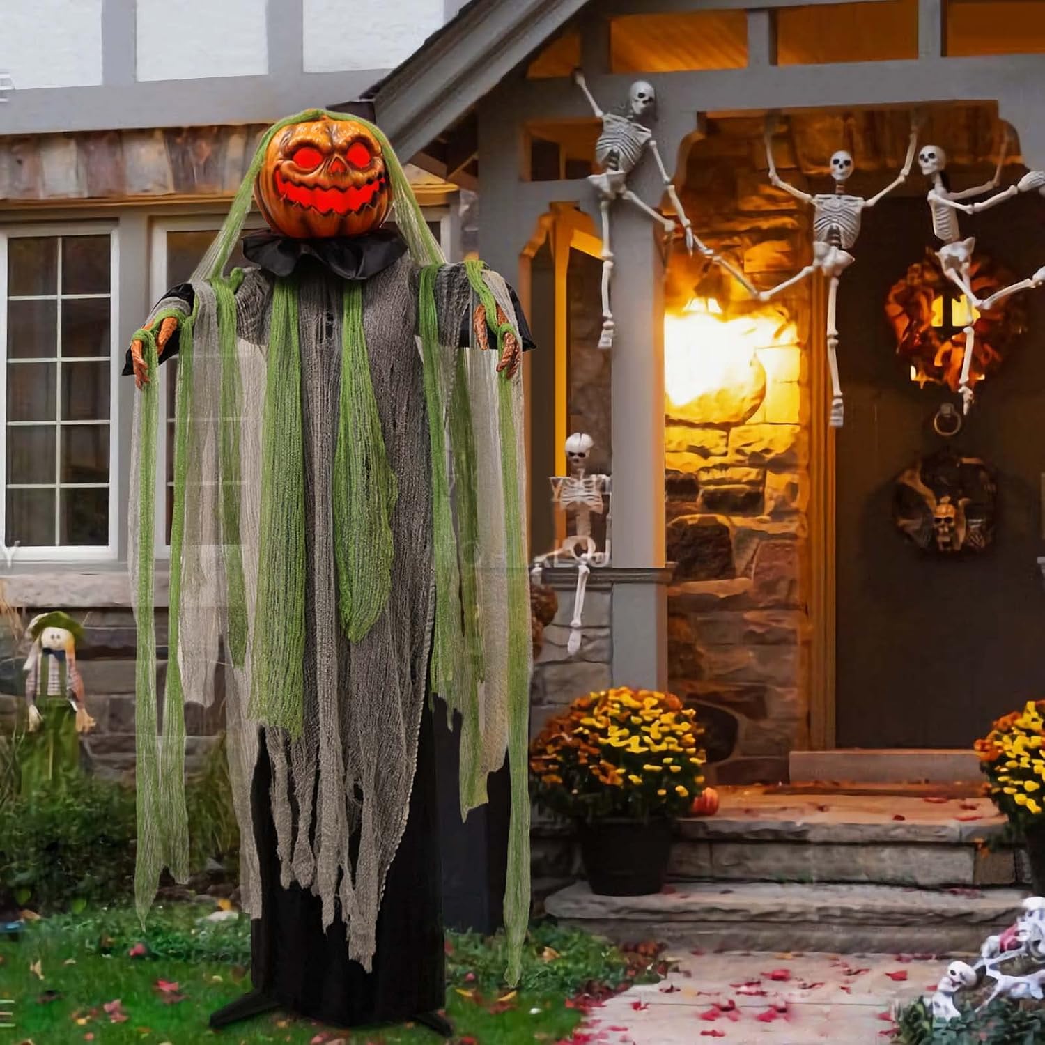 6 Ft Animated Halloween Root of Evil Prop, Halloween Decorations Outdoor | Spooky Sound & Touch Activated Motion