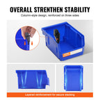 Plastic Storage Bins 24 Pack (5 x 4 x 3-Inch), Hanging Stackable Storage Organizer Bins, Heavy Duty Stacking