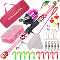 Kids Fishing Pole - Rod Reel Combo Tackle Box Starter Set - First Year Small Gear Kit for Boys Girls Toddler Youth