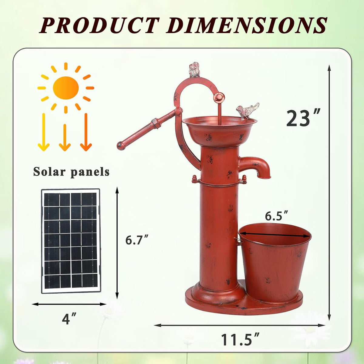 Multifunctional Solar Water Fountain,Solar Bird Bath Fountains