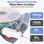 3D Printer Filament Storage Vacuum Bags with USB Pump, 30 Pack