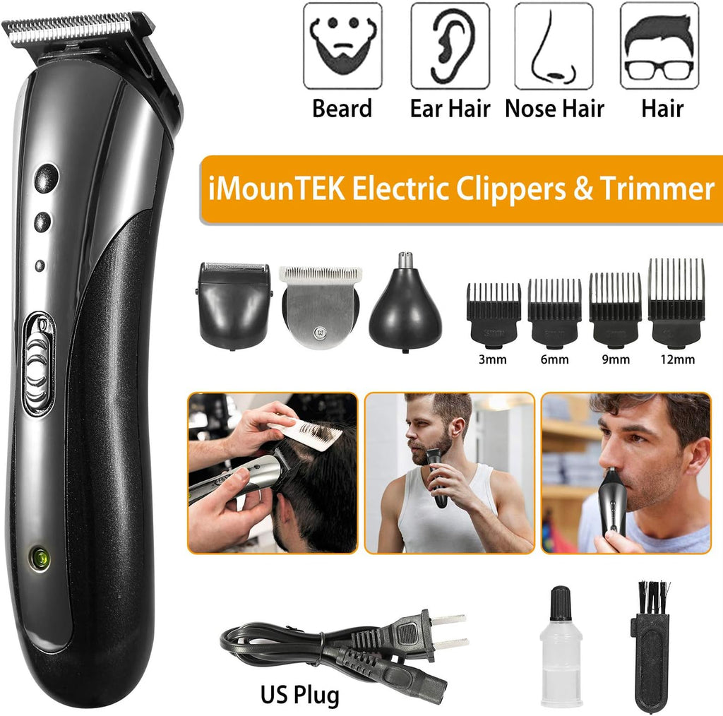 All-in-1 Multi Grooming Kit for Men, Cordless/Rechargeable Electric Hair Clippers, Beard & Mustache Trimmer