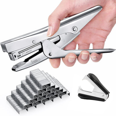 Stapler Heavy Duty with 1000 Staples and Staples Remover Set 20 Sheets Desktop Office Work Student Teacher Large