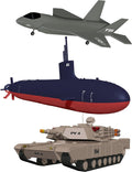 Bath Toys for Kids Ages 4-8, Kids Bath Toys for Boys, Mold Free No Hole Sealed, Soft Durable Army Play Set Submarine