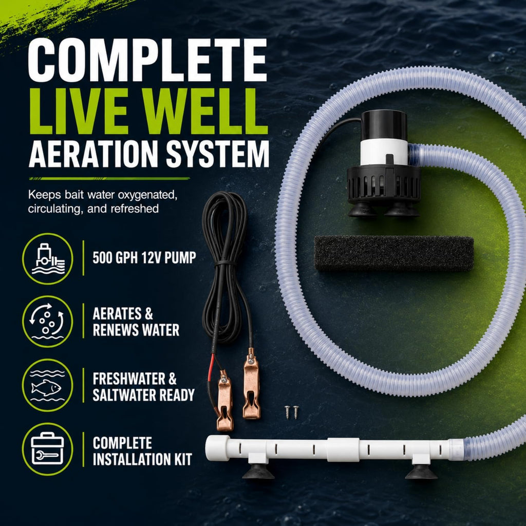 Marine Metal Super Saver Live Well Bait System & Aerator Kit
