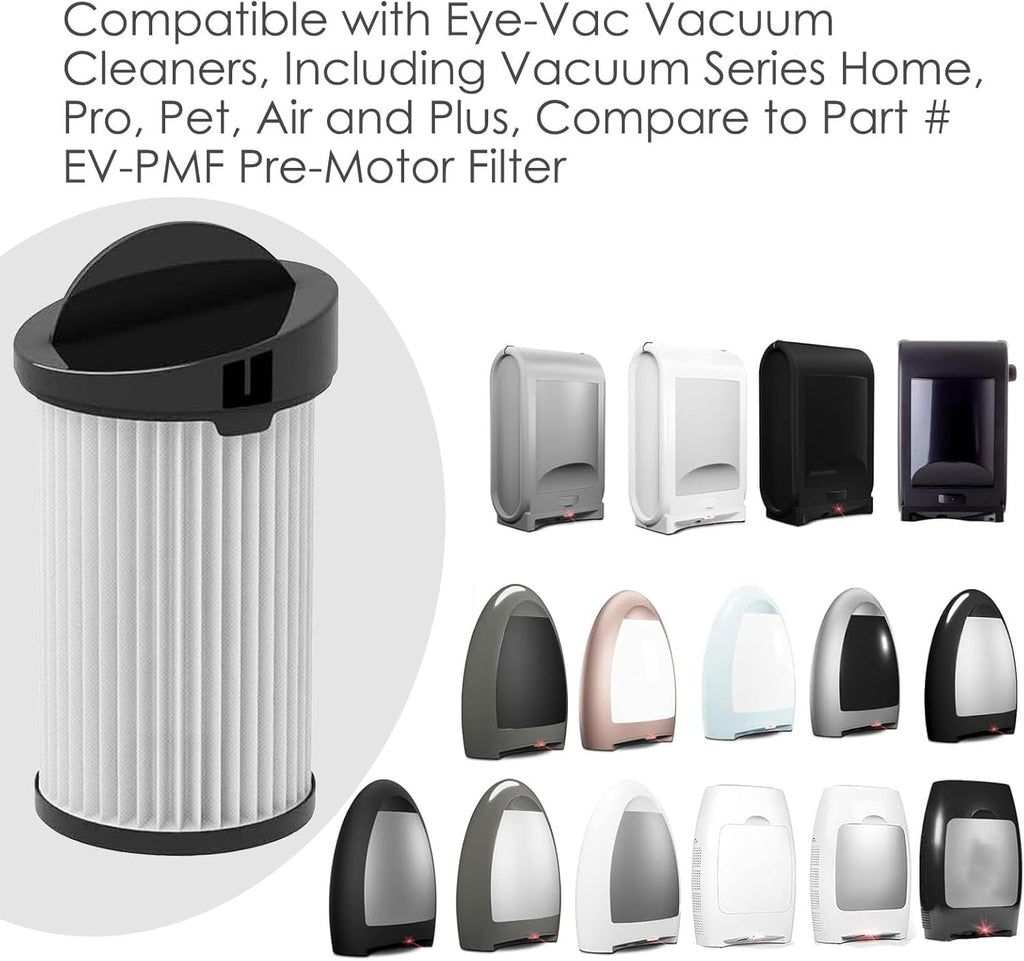 MZY LLC 4 Pack EV-PMF HEPA Filter Replacement for EyeVac Vacuum