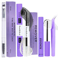 Lash Bond and Seal Kit DIY Lash Extension | Waterproof Lashe Cluster Glue 72h Hold and Seal Lash Remover Tweezers for
