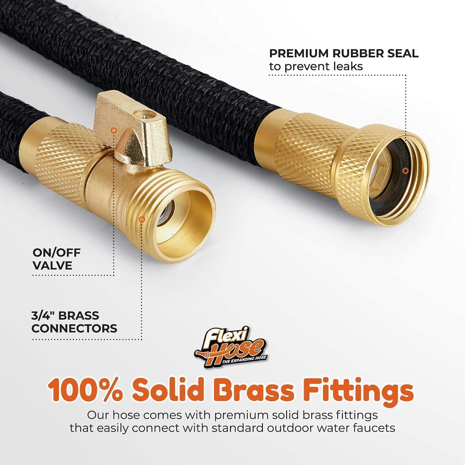 Plus Expandable Garden Hose with 8 Function Nozzle, 100FT - Lightweight Retractable Garden Hose, Water Hose - No-Kink