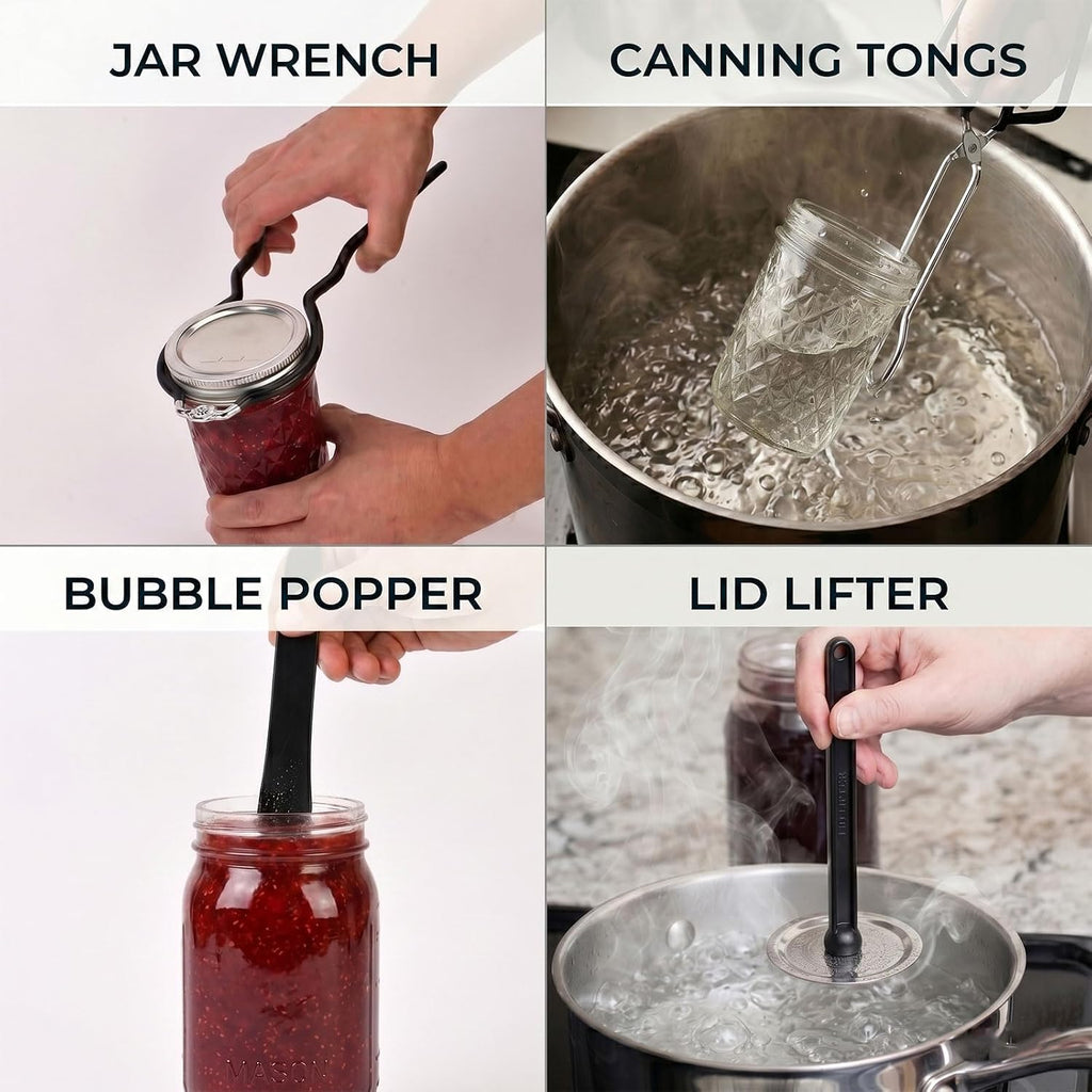 Canning Supplies Starter Kit Canner Tools for Water Bath and Pressure Canning Utensil Set includes Jar Lifter, Tongs