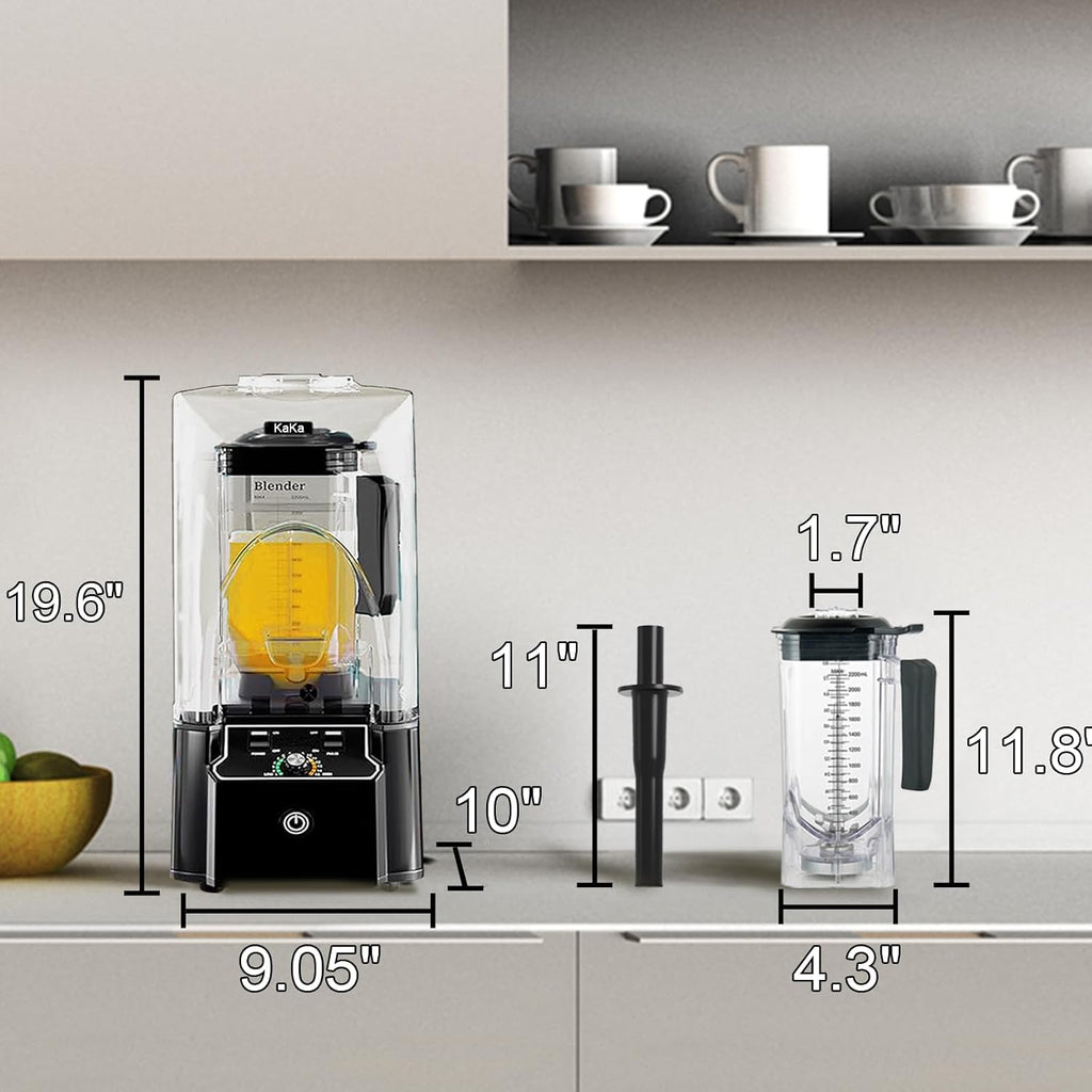 Commercial Blender for Smoothies, 80 oz Container with 15-Speed Settings