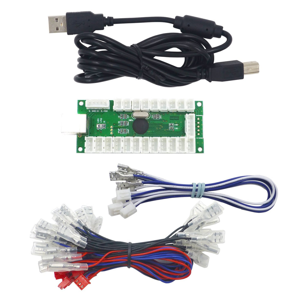 SJJX Zero Delay USB Encoder LED Joystick Kit Arcade DIY Controller For PC Retropie Raspberry Pi MAME