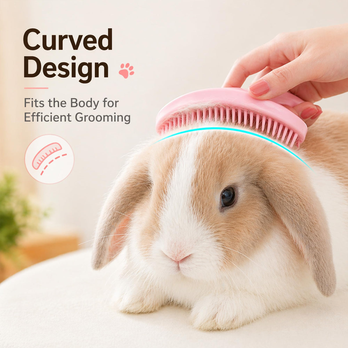 Soft Silicone Guinea Pig Brush for Grooming Ferrets & Small Pets