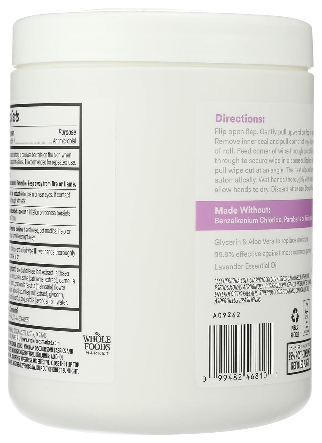 Lavender Hand Sanitizer Wipes, 210 ct
