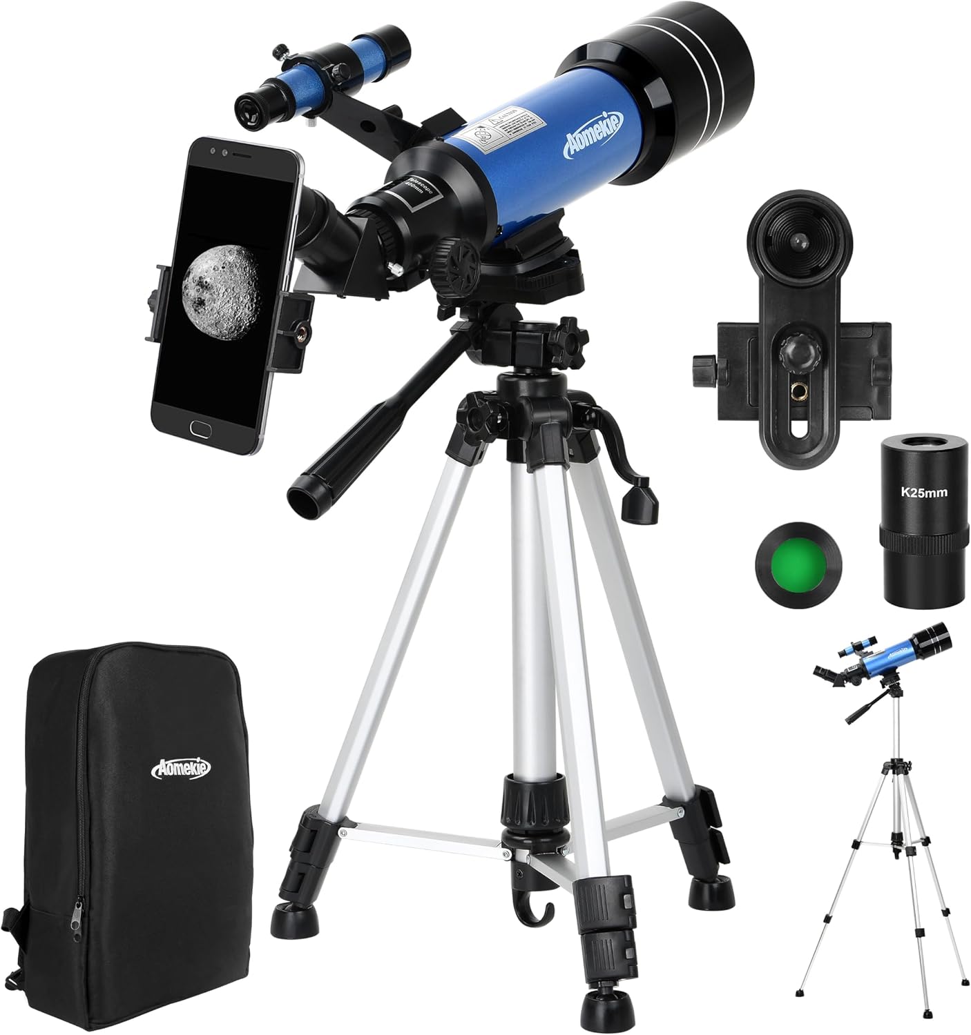 40070 Astronomy Telescopes for Beginners and Adults with K10 and K25 Eyepieces 70mm Travel Telescope Adjustable