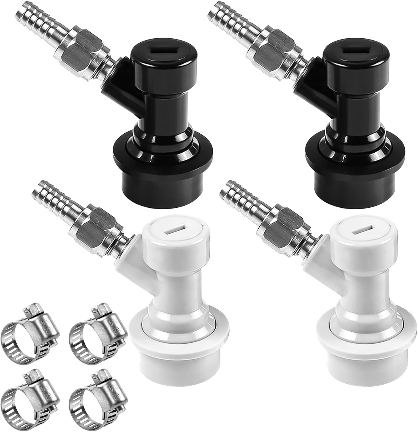 Beer Ball Lock Disconnect Keg Quick Disconnect Set, Corny Keg Connectors | 2 Pcs CO2 and Liquid Ball Lock Keg