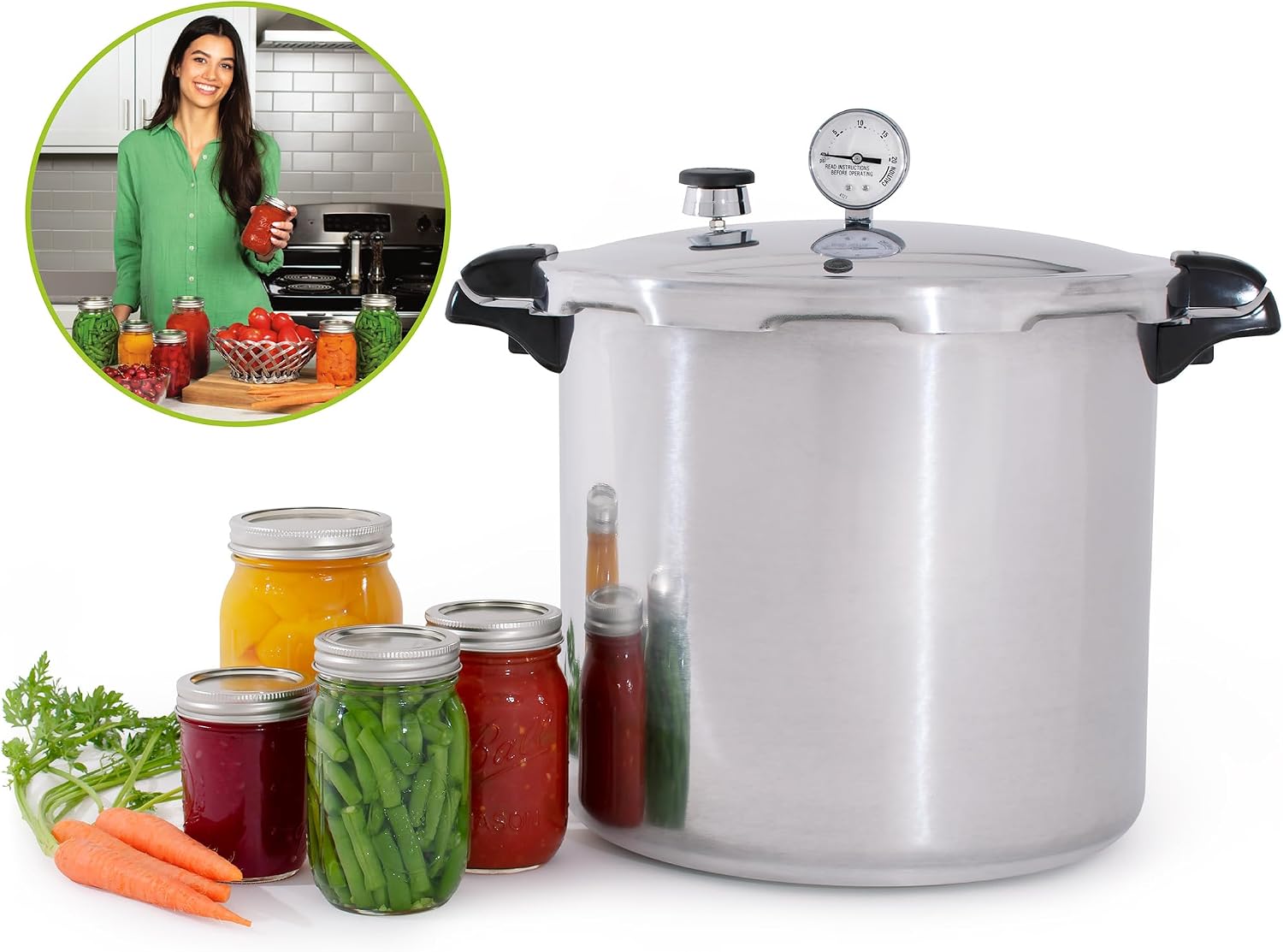 01784 23-Quart Induction Compatible Pressure Canner