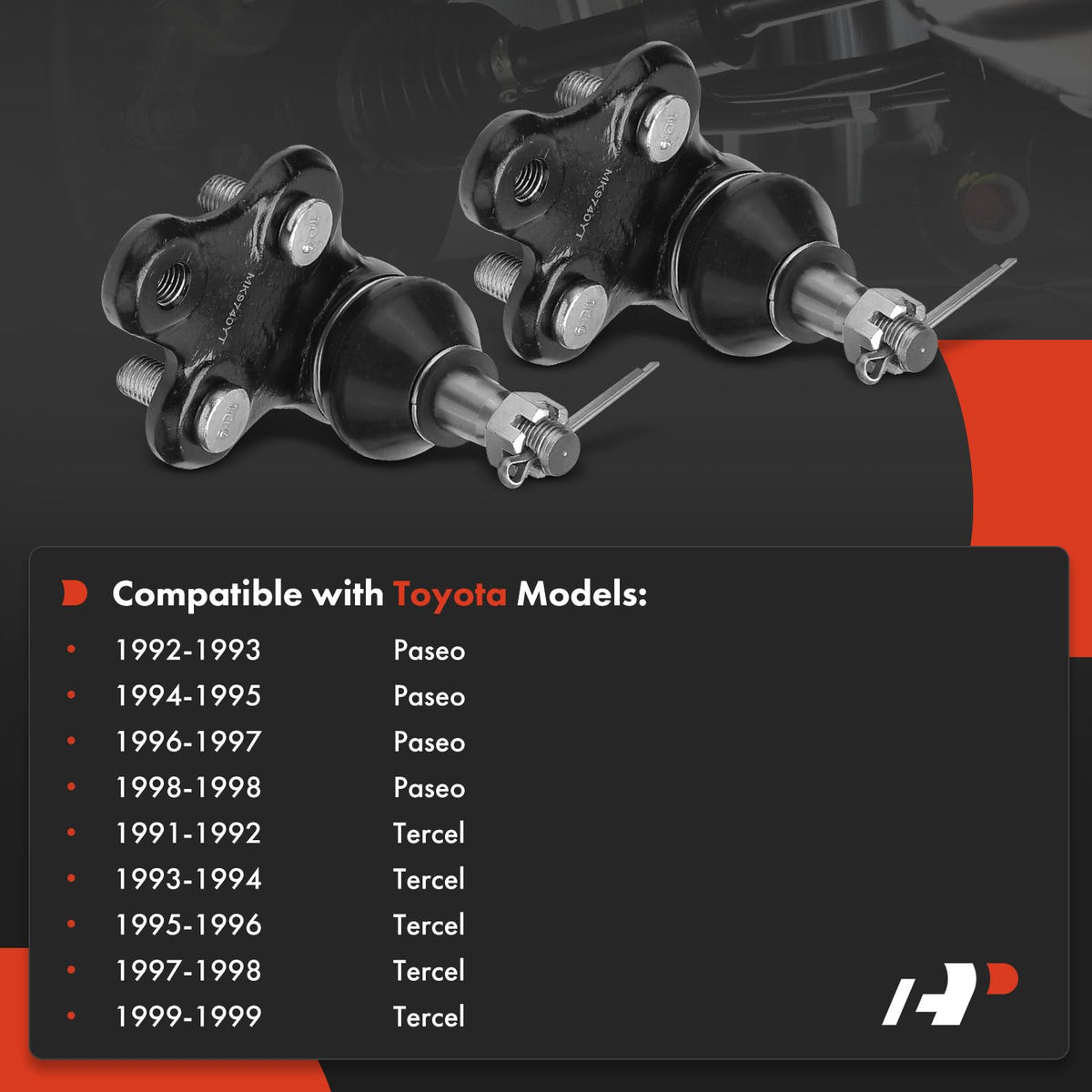 A-Premium 2 x Front Lower Ball Joint, Compatible with Toyota