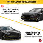 Dodge Charger Front Lip Spoiler Splitter for 2015-2024, Red Front Bumper Lip Kit Compatible with Charger SRT 392/Scat